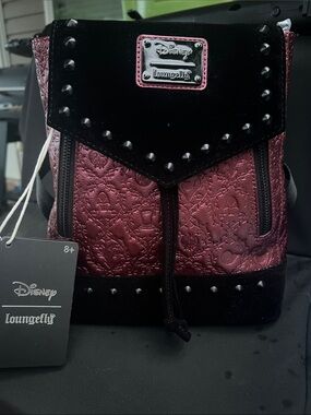Loungefly Disney limited edition Disney Black & Burgundy Embossed Backpack